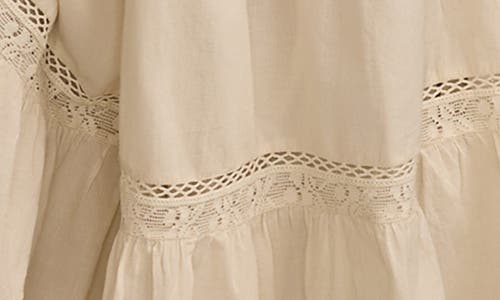 LUCKY BRAND LUCKY BRAND LACE INSET COTTON MIDI DRESS 