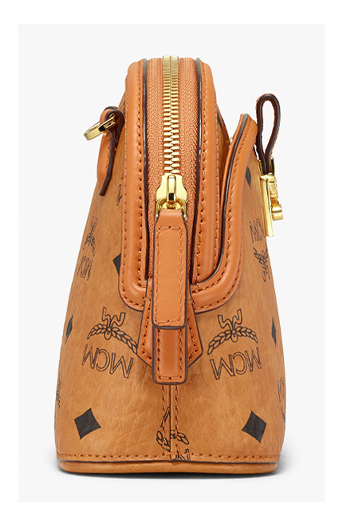 MCM Mini Anna Visetos Canvas Crossbody Bag, Alternate, color, 