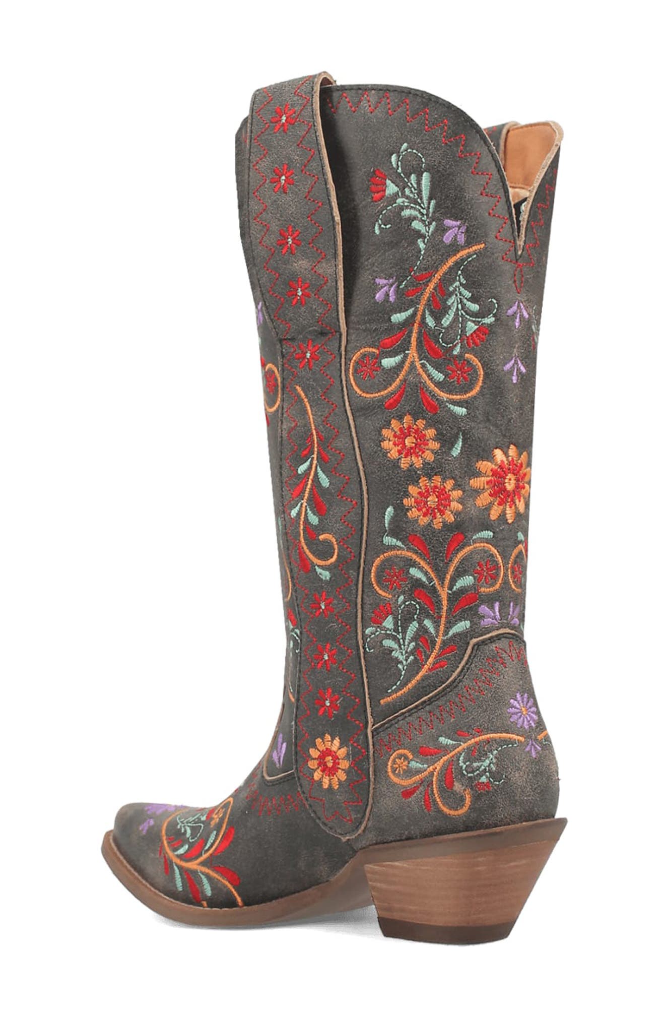 Dingo Beetle Juice Embroidered Leather Boot, Alternate, color, 