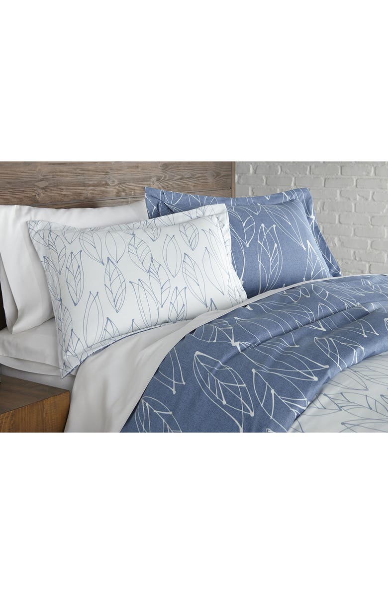 SOUTHSHORE FINE LINENS Luxury Premium Oversized Comforter Sets, Main, color, Modern Foliage Blue