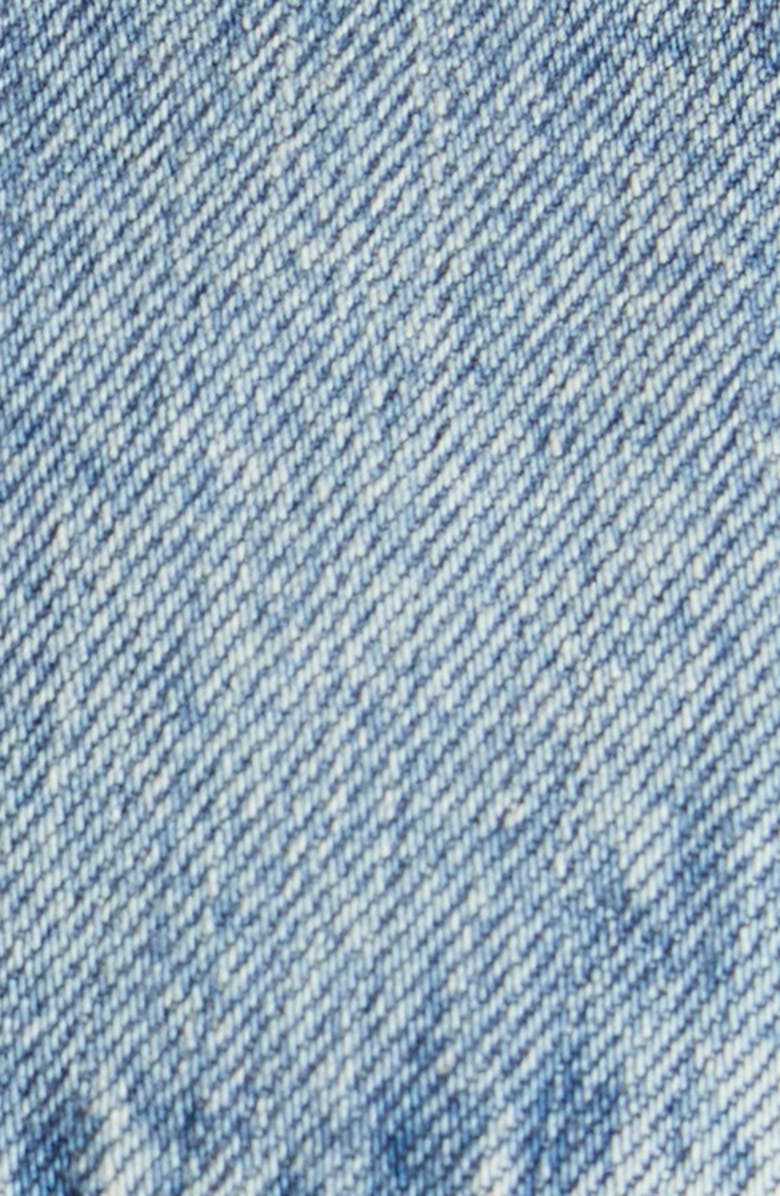 McQueen Belted Denim Dress, Alternate, color, Royal