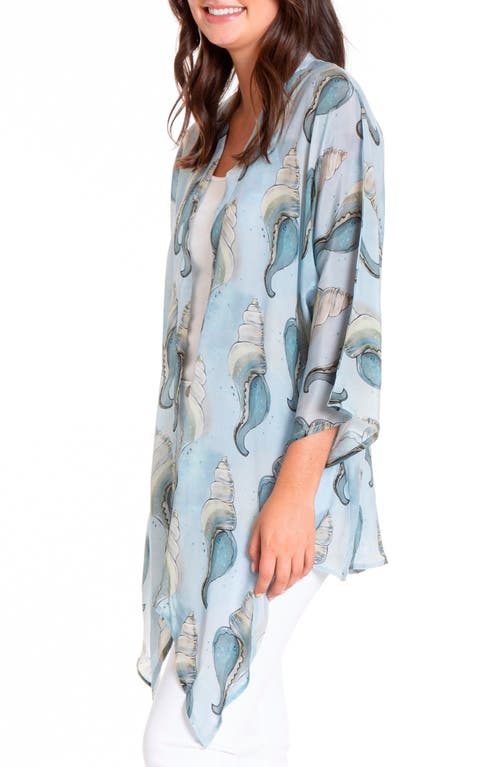 Apny Urban Seashells Jacket In Light Blue Multi