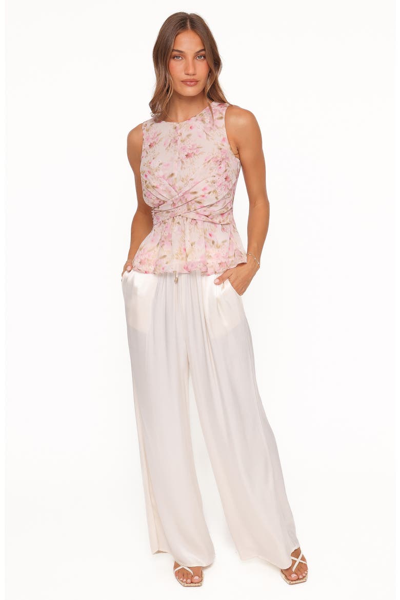 Limona Peplum Top, Alternate, color, BLURRED PINK FLORAL