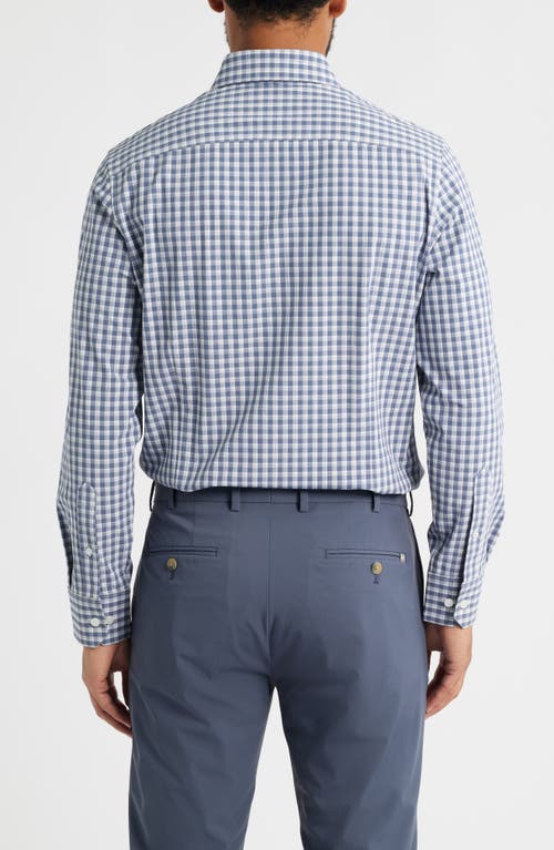Mizzen + Main Mizzen+main Leeward Trim Fit Plaid Performance Button-up Shirt In Blue