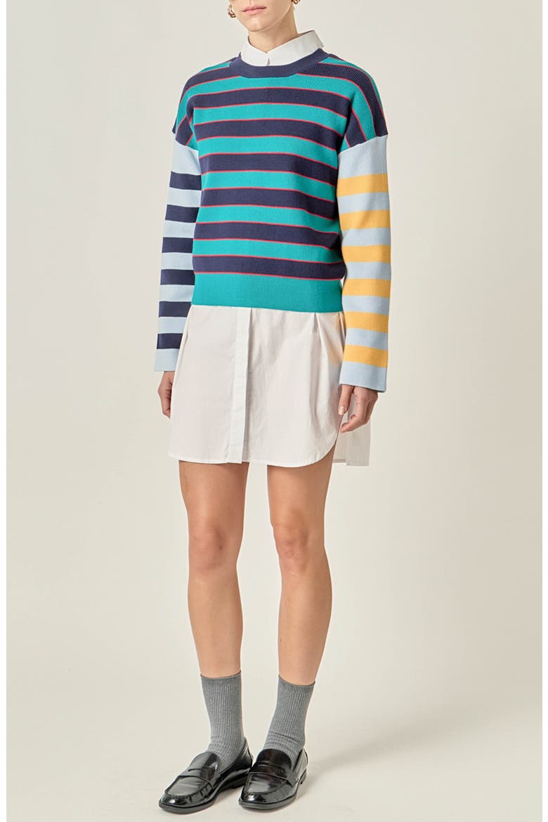 Striped Knit Top, Alternate, color, MULTI