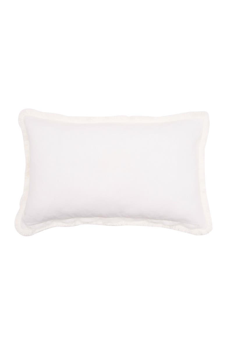 Beach Merry Scallop Tufted and Fringed Coastal Lumbar Throw Pillow 14" x 22", Alternate, color, Blue
