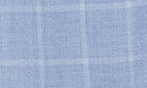 Original Penguin Windowpane Print Notch Lapel Stretch Blazer In Blue