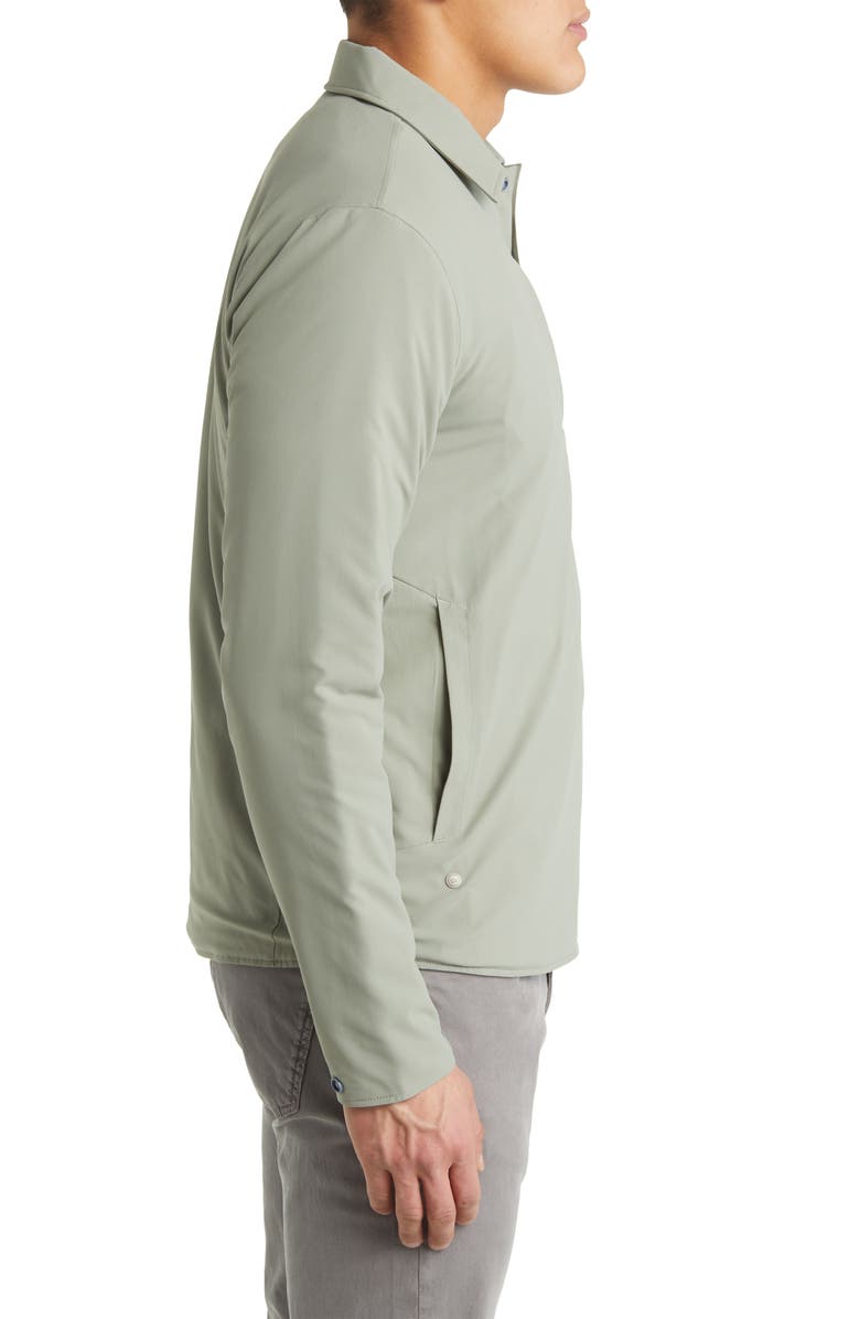 Peter Millar Crown Crafted Approach Water Resistant Insulated Snap Long Sleeve Polo, Alternate, color,