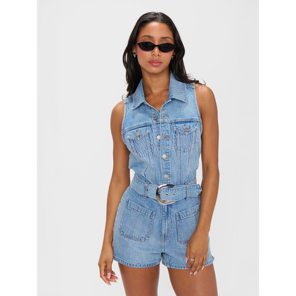 Show Me Your Mumu Rancho Mirage Romper In Blue