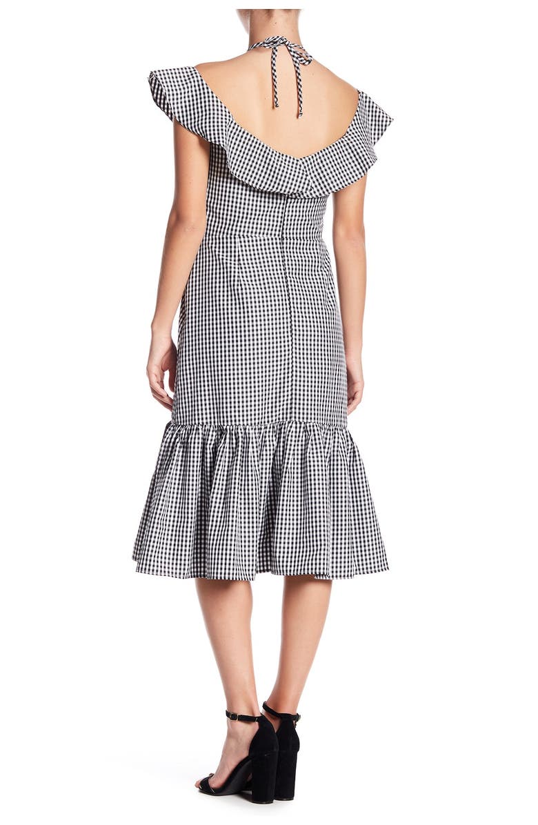 WAYF Gingham Print Midi Dress, Alternate, color, 