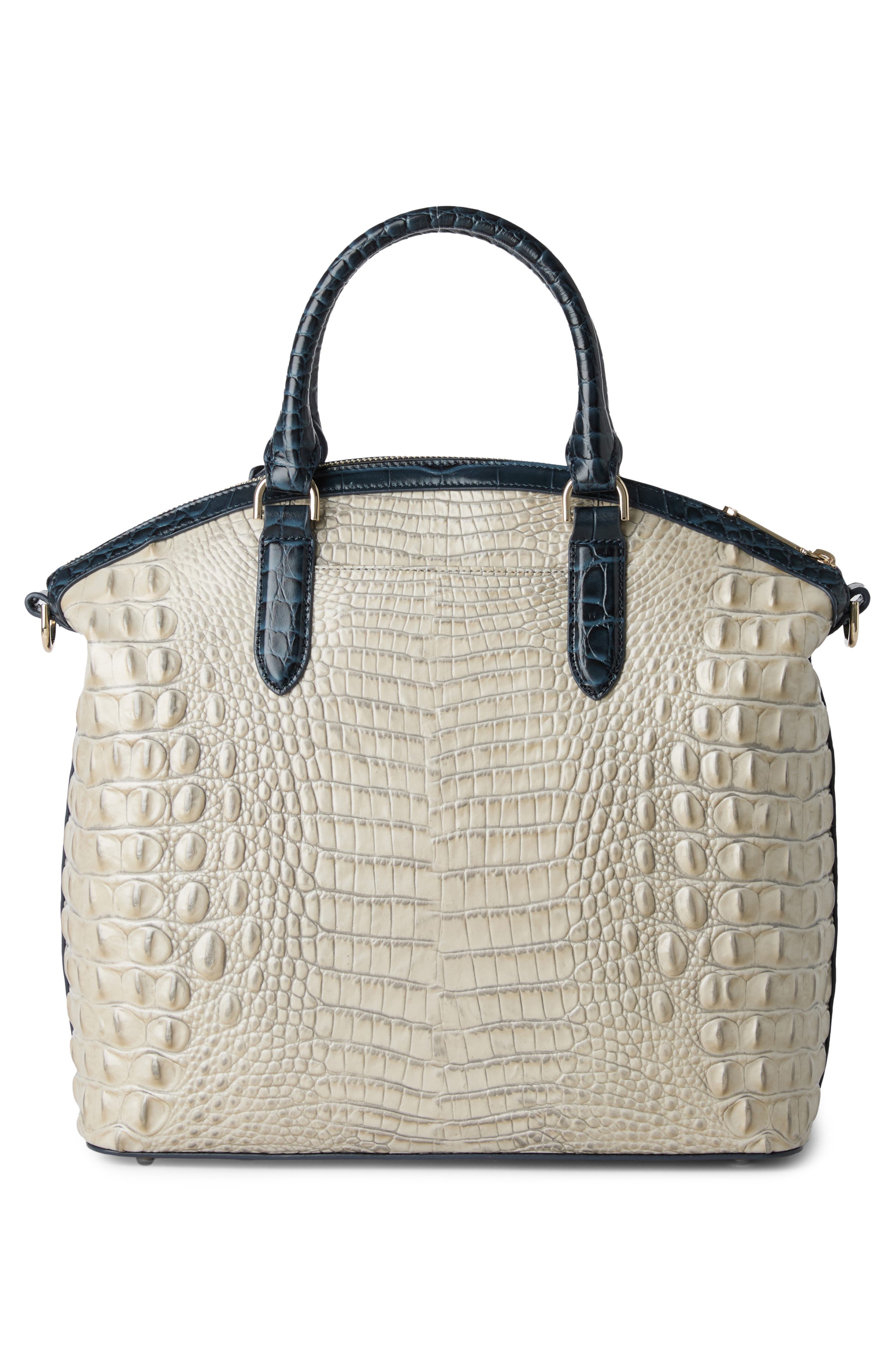Duxbury Croc Embossed Leather Satchel, Alternate, color, MULTI