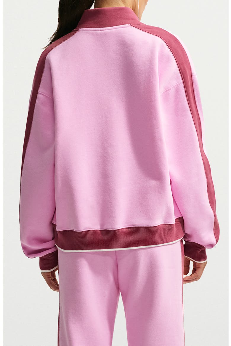 Track Club Fleece Full Zip Jacket, Alternate, color, PINK RISE/ PINK SMOKE