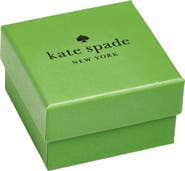 Kate Spade New York blue crystal drop huggie hoop earrings