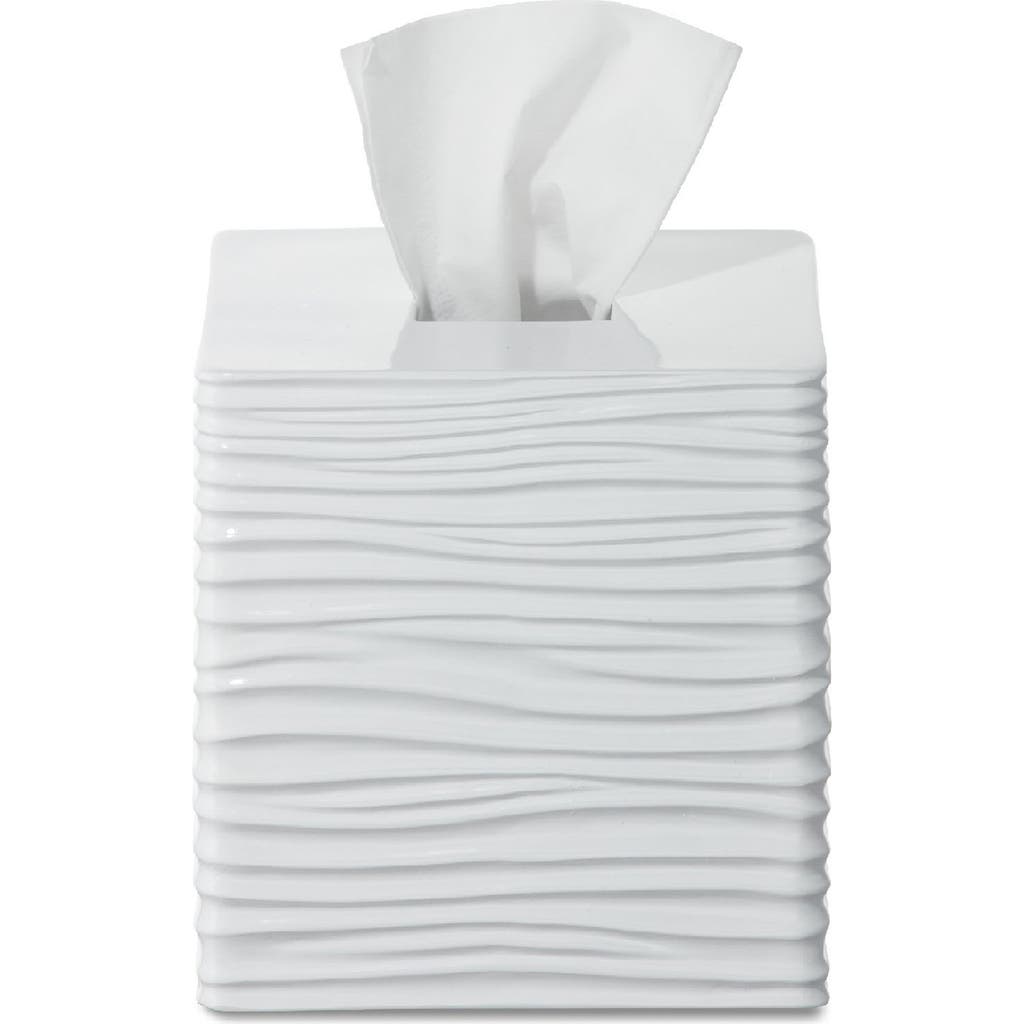 Roselli Trading Company By The Sea Tissue Box Cover In White