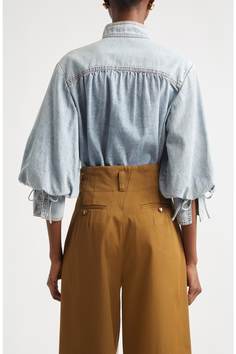 Kindred Spirit Denim Pullover Top, Alternate, color, SEA FOAM