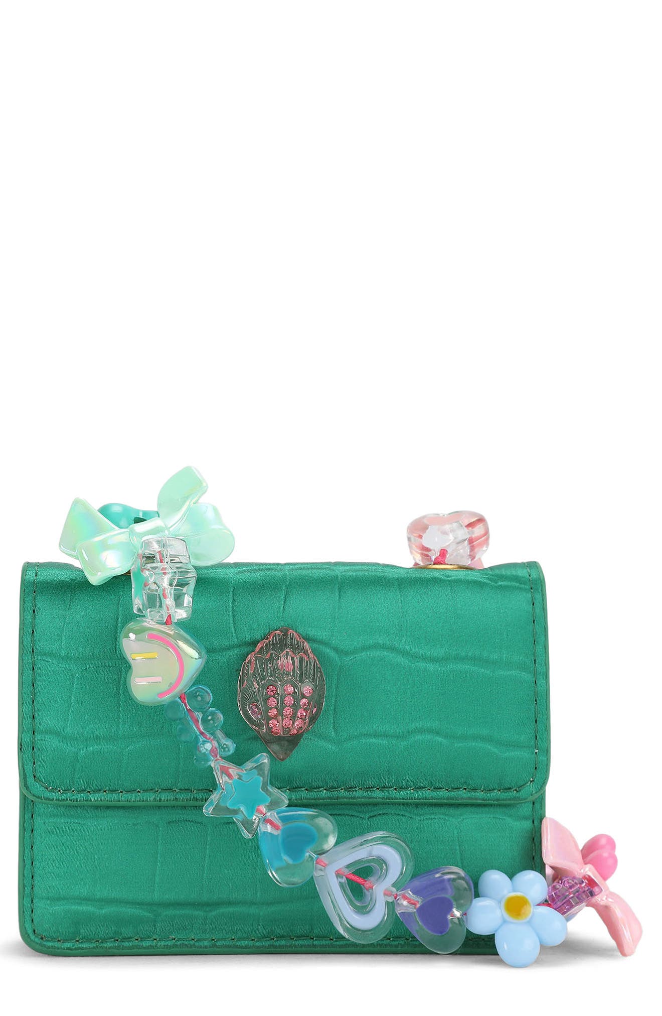 Micro Tutti Fruiti Croc Embossed Leather Crossbody Bag, Main, color, GREEN MULTI