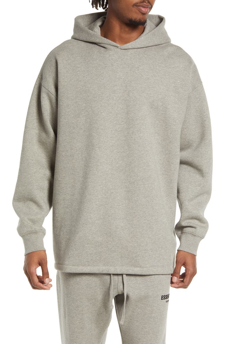 Relaxed Fleece Hoodie, Main, color, DARK OATMEAL