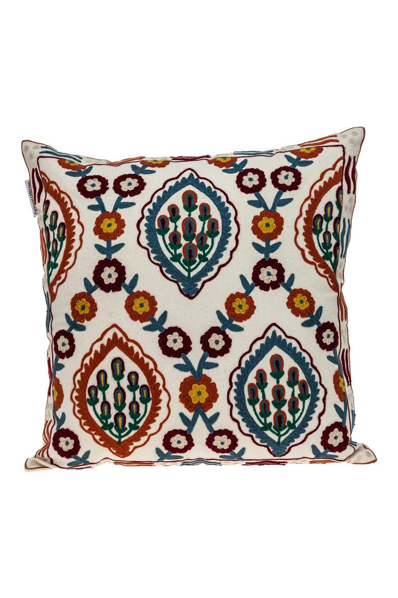 Florina Tapestry Throw Pillow, Main, color, BEIGE