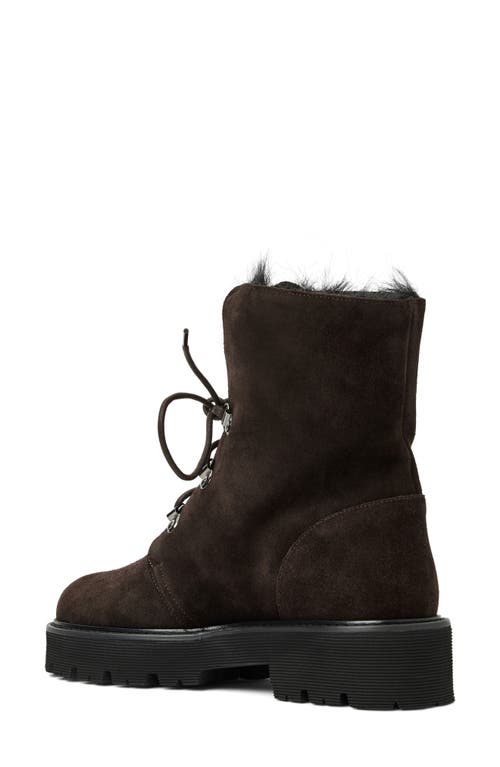 Aquatalia Eva Faux Shearling Cuff Hiker Boot In Animal Print