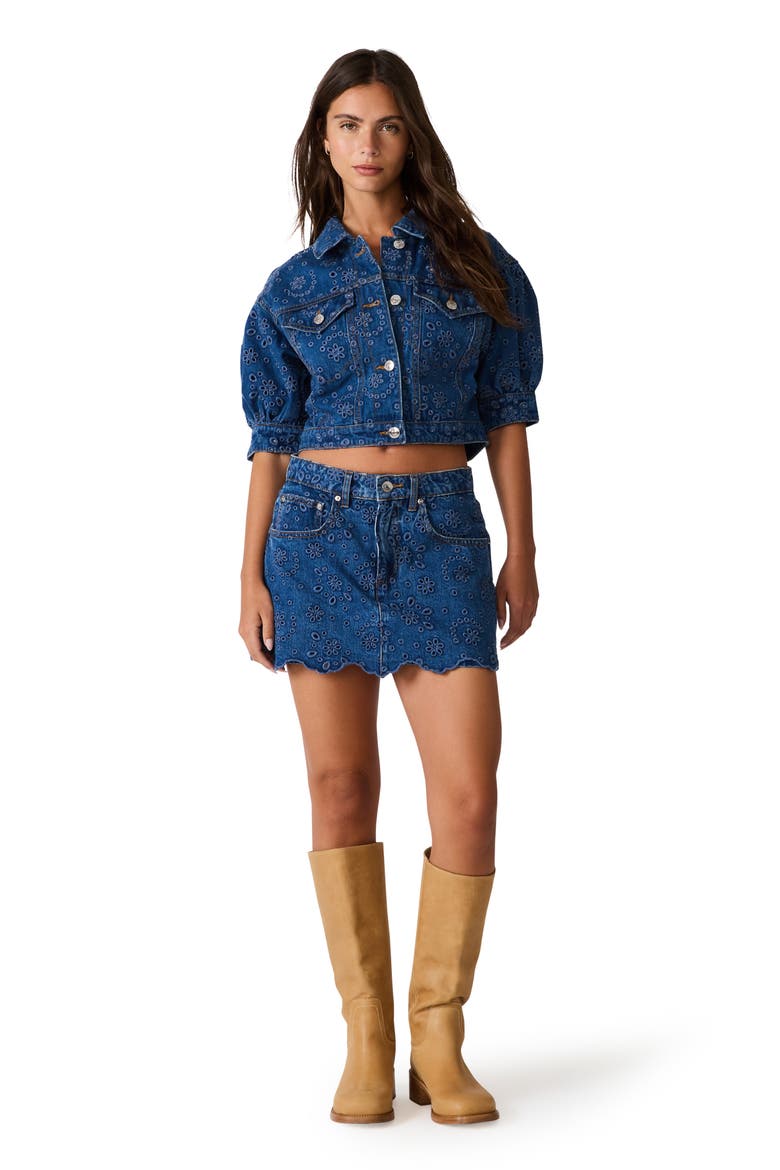 Delilah Denim Eyelet Skort, Alternate, color, BLUE DEPTHS