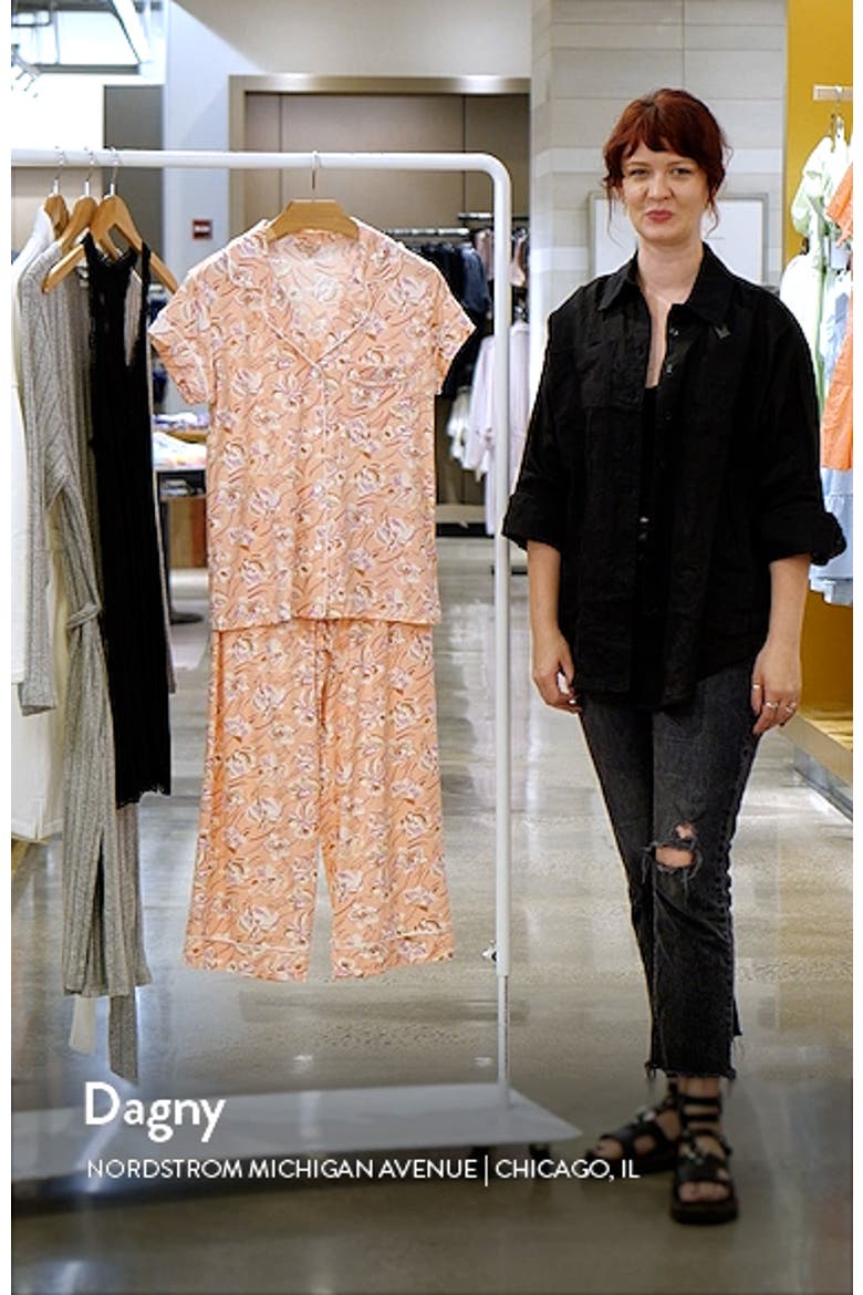 Gisele Printed Short Sleeve Cropped Pajamas video