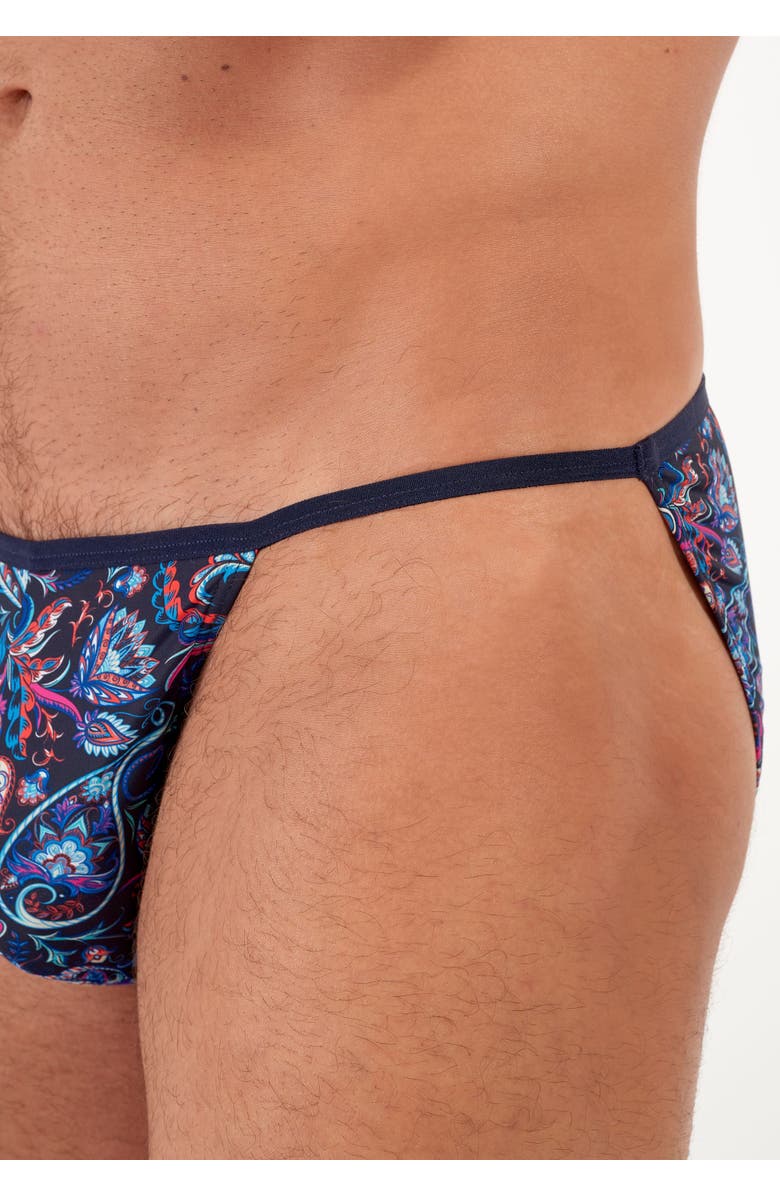 HOM USA Funky Styles Tanga Briefs, Alternate, color, Navy Print