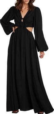 matty m. Rosa Long Sleeve Maxi Dress