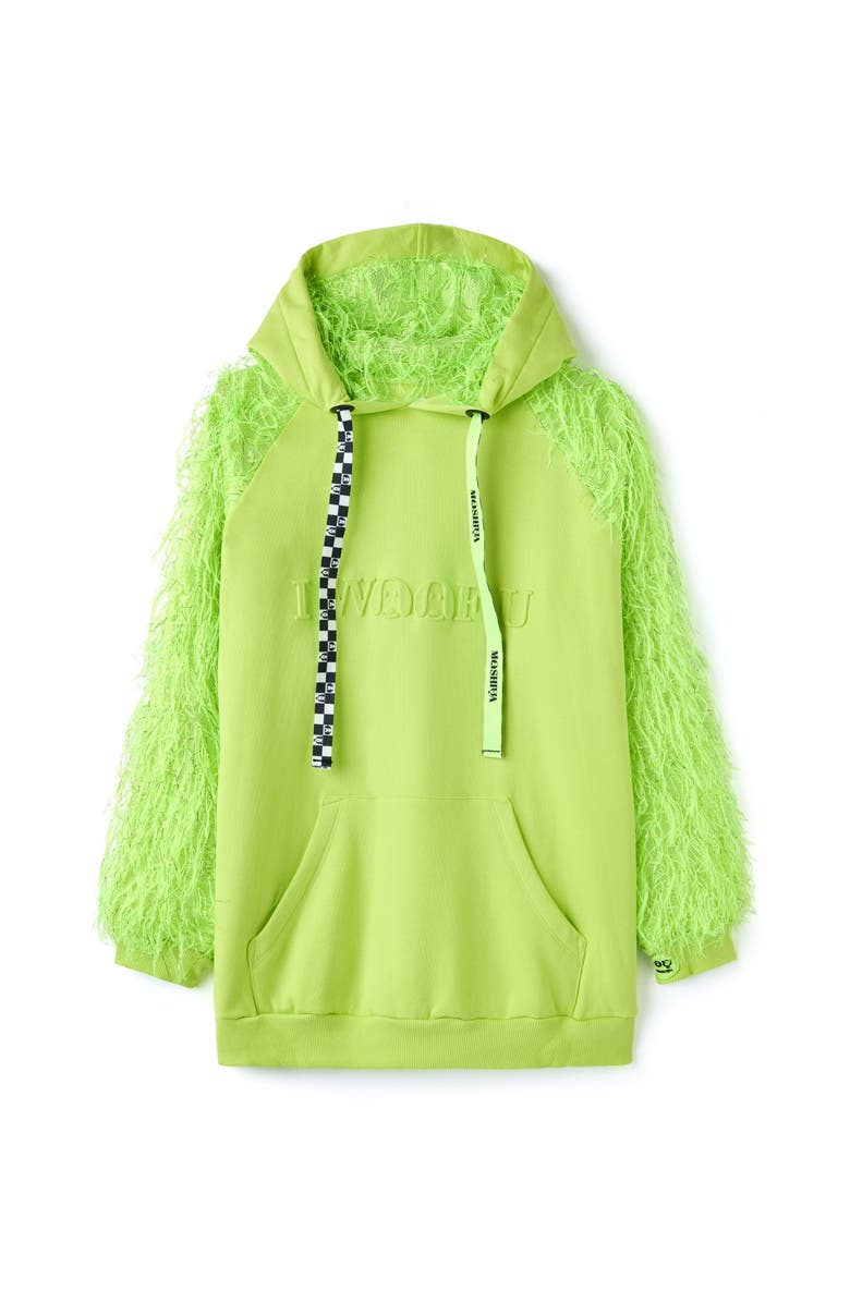 Moshiqa I Woof U Green Human Hoodie, Alternate, color, Green