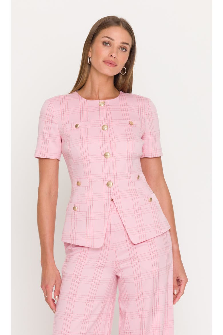 Reyes Windowpane Suiting Jacket, Main, color, Pink/Red Plaid