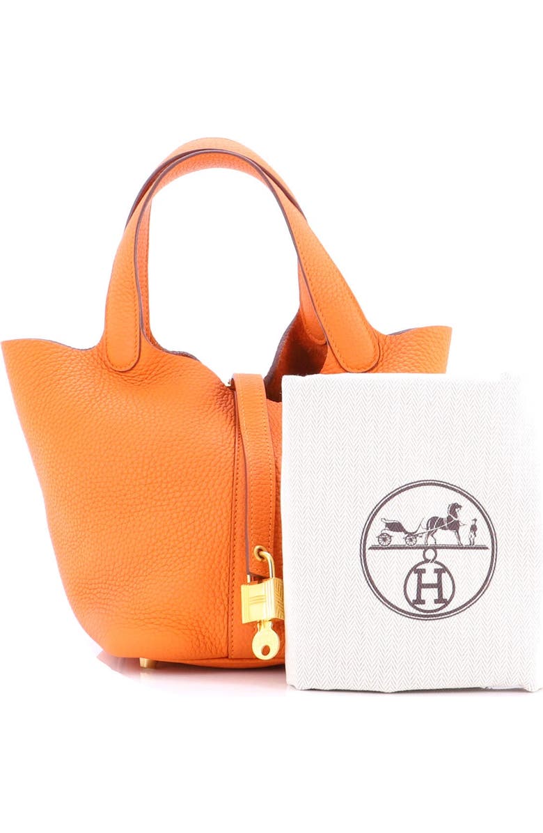 Pre-Owned Hermes Picotin Lock Bag Clemence PM, Alternate, color, Orange H