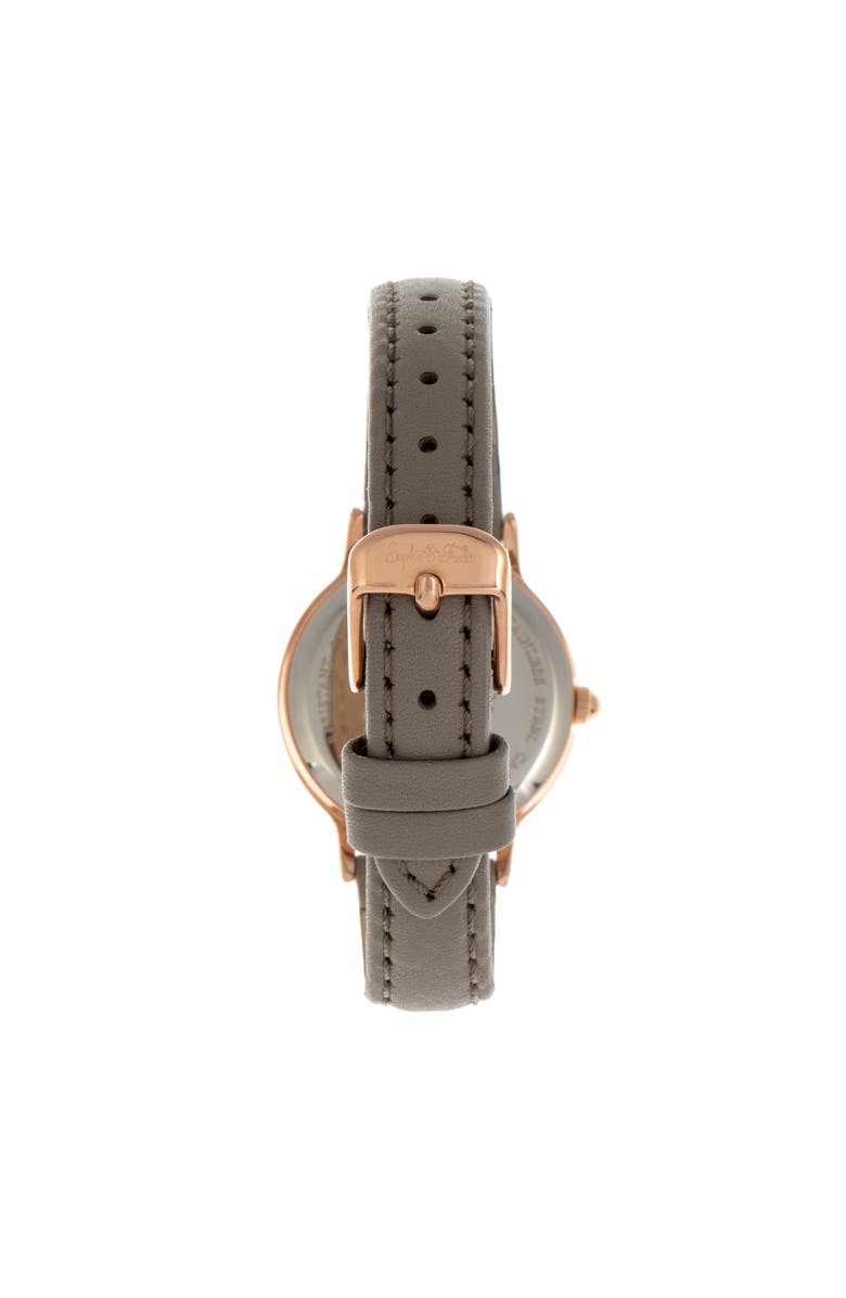 Sophie and Freda Sophie & Freda Berlin Leather-Band Watch, Alternate, color, Grey