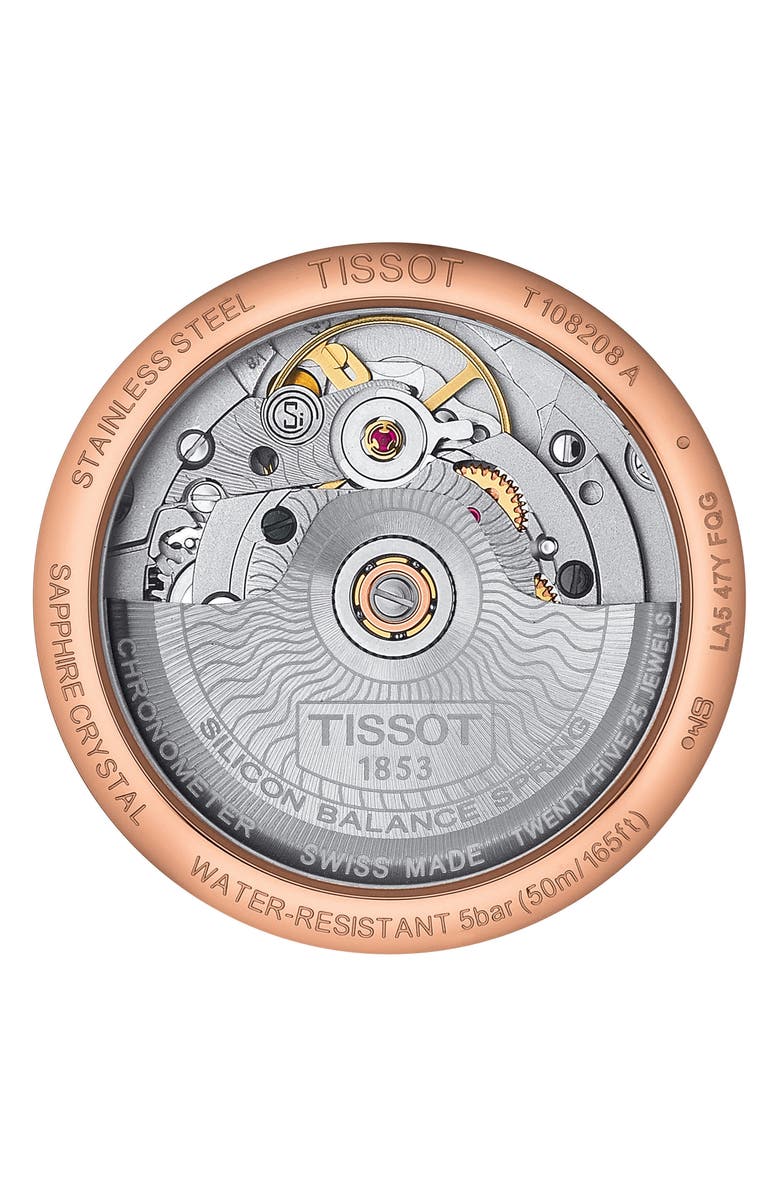 Tissot Women's Ballade Mother of Pearl Bracelet Watch, 34mm, Alternate, color, Rose Gold/Mop/Rose Gold