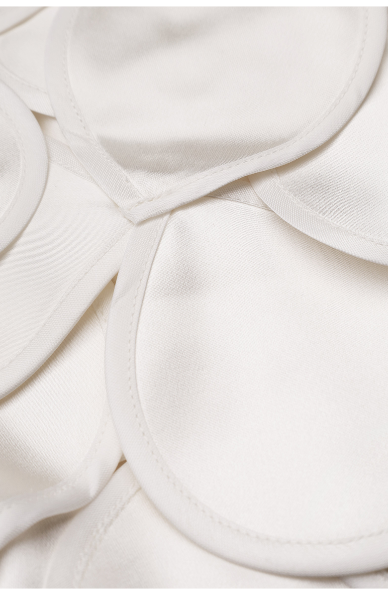 Malva Florea Wedding-Style Mini Top With Floral Appliqus, Alternate, color, Ivory