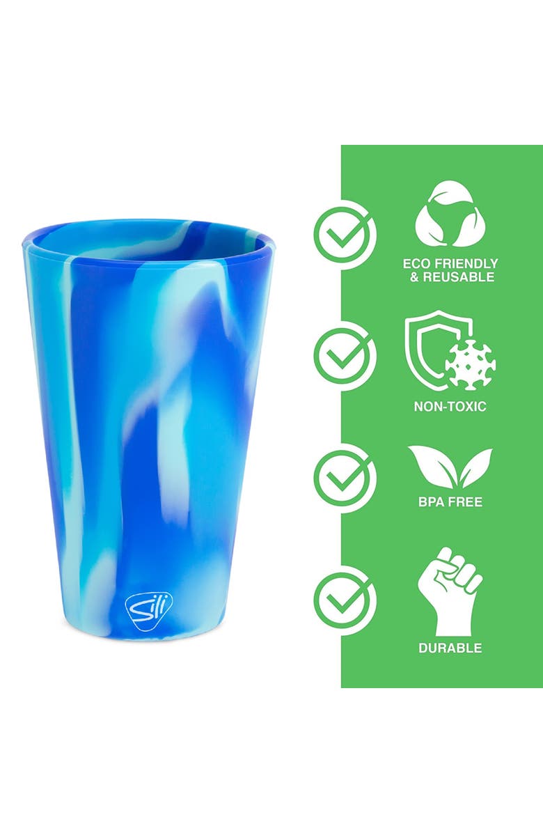 Silipint Silicone Pint Glasses, 2 Pack Arctic Sky 16Oz, Alternate, color, 