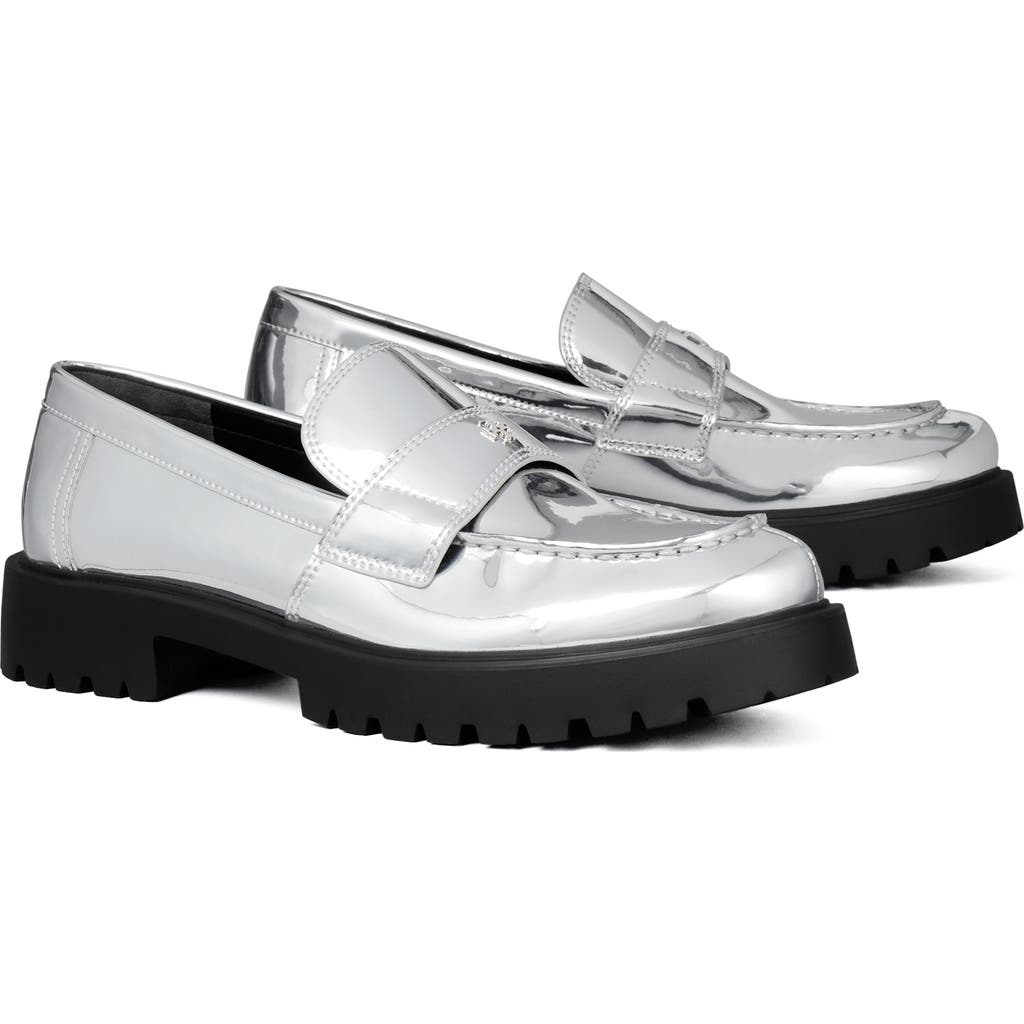 Tory Burch Metallic Medallion Classic Lug-sole Loafers