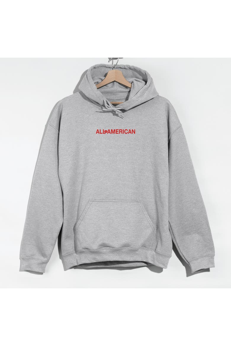 All-American Football Hoodie, Alternate, color, Graphite