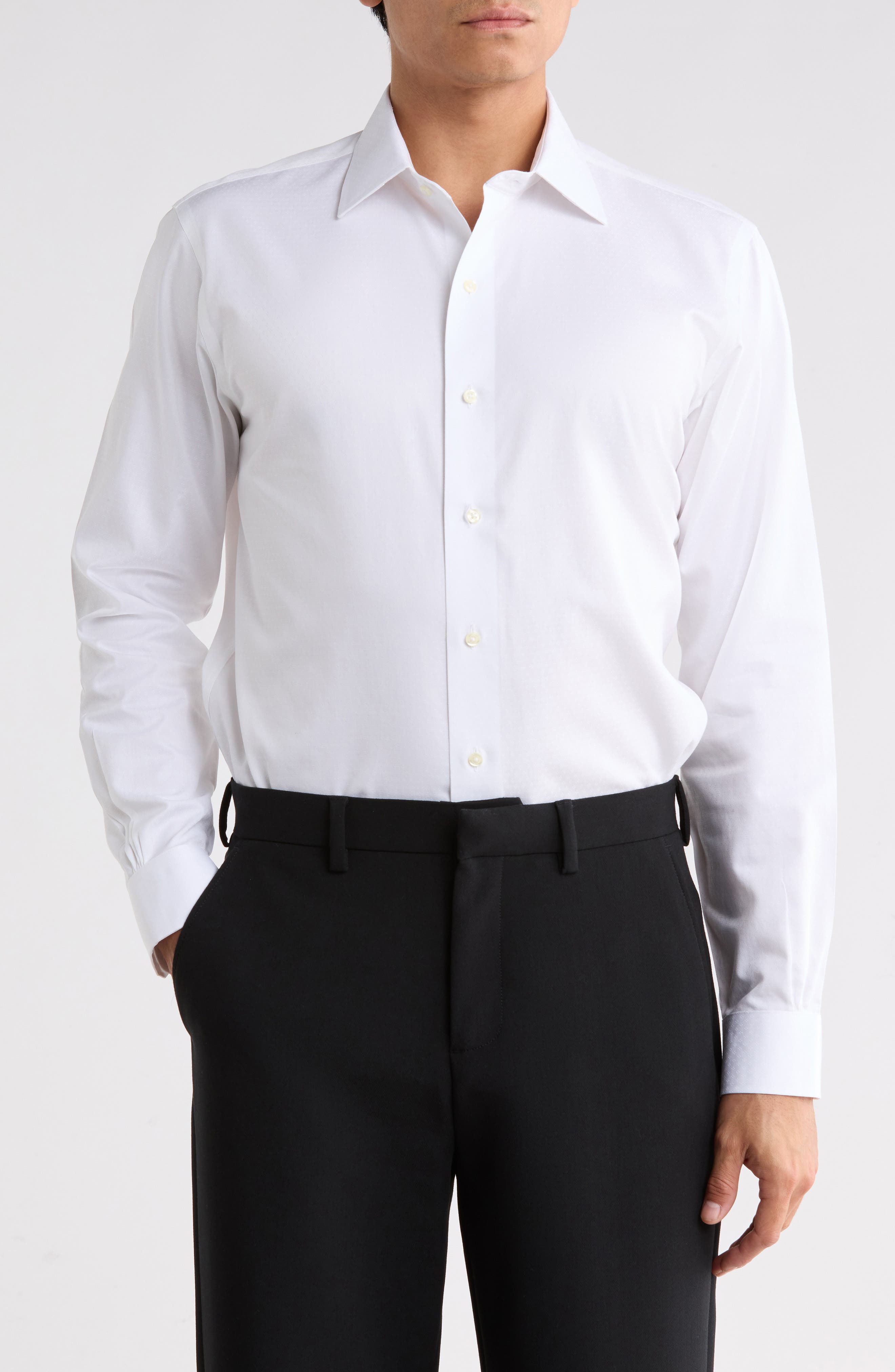 Regular Fit Non-Iron Dobby Dress Shirt