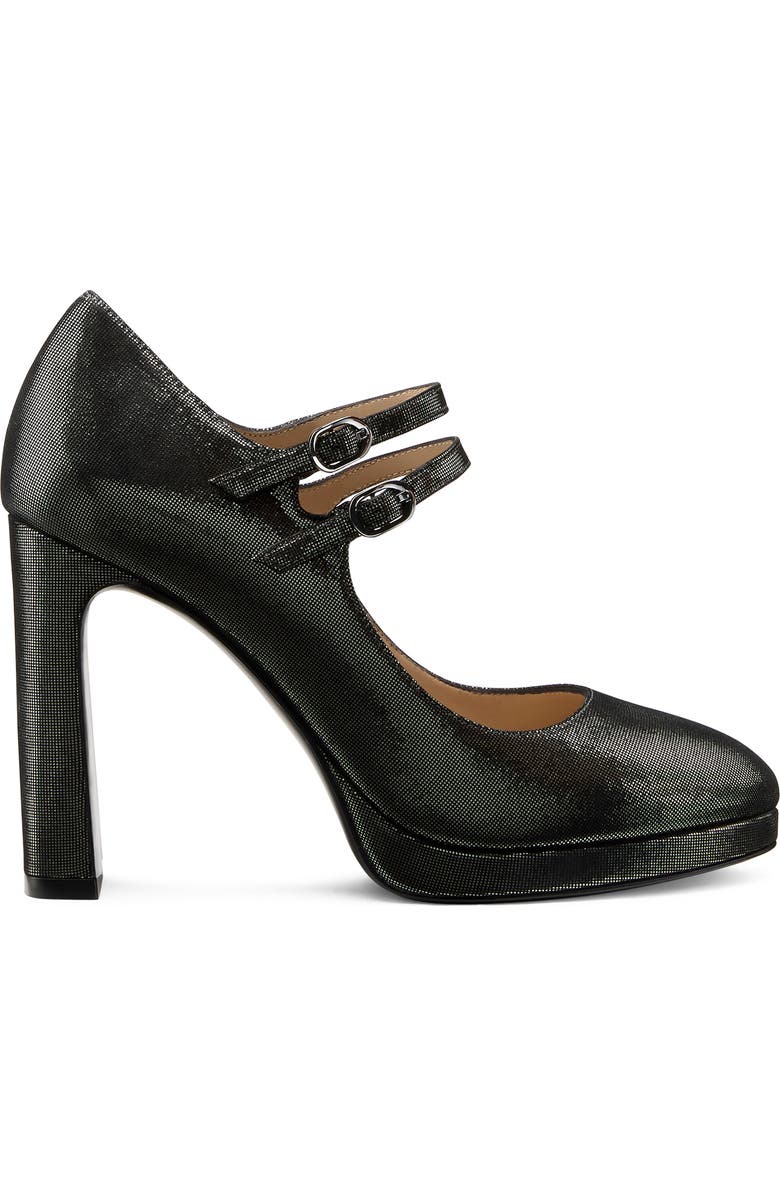Stuart Weitzman Babette Platform Mary Jane Pump, Alternate, color, Gunmetal