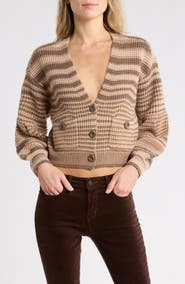 L'AGENCE Christabel Stripe Cardigan