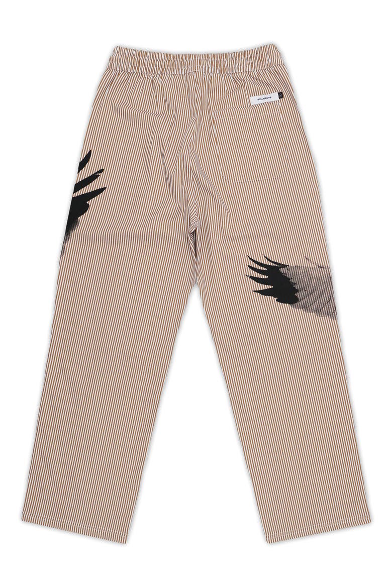 Hurricane Stripe Woven Cotton Drawstring Pants, Alternate, color, BROWN