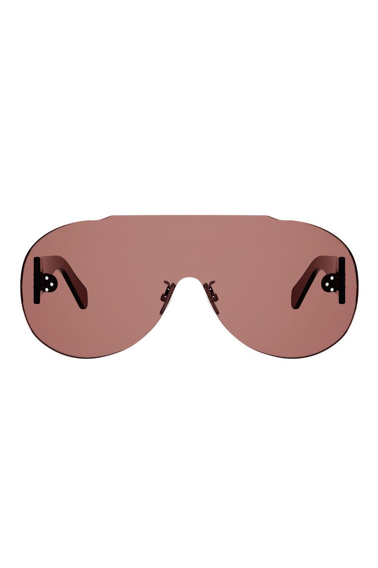 Dfil 130mm Shield Mask Sunglasses, Main, color, SHINY BORDEAUX / BORDEAUX