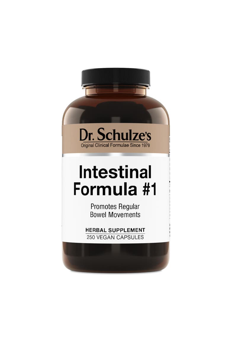 Intestinal Formula #1 for Colon Health Support and Regular Bowel Movements, Plant-Based Supplement, Main, color, Brown