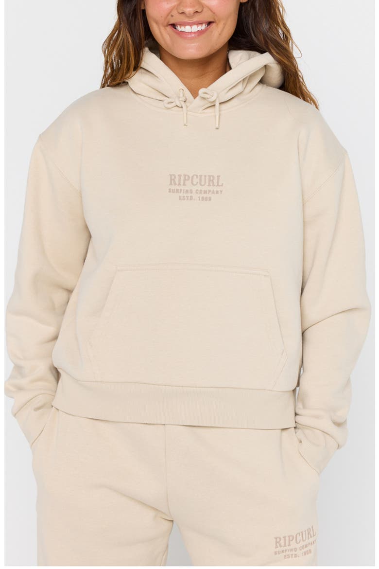 Surf Staple Relaxed Fit Cotton Blend Hoodie, Main, color, NATURAL