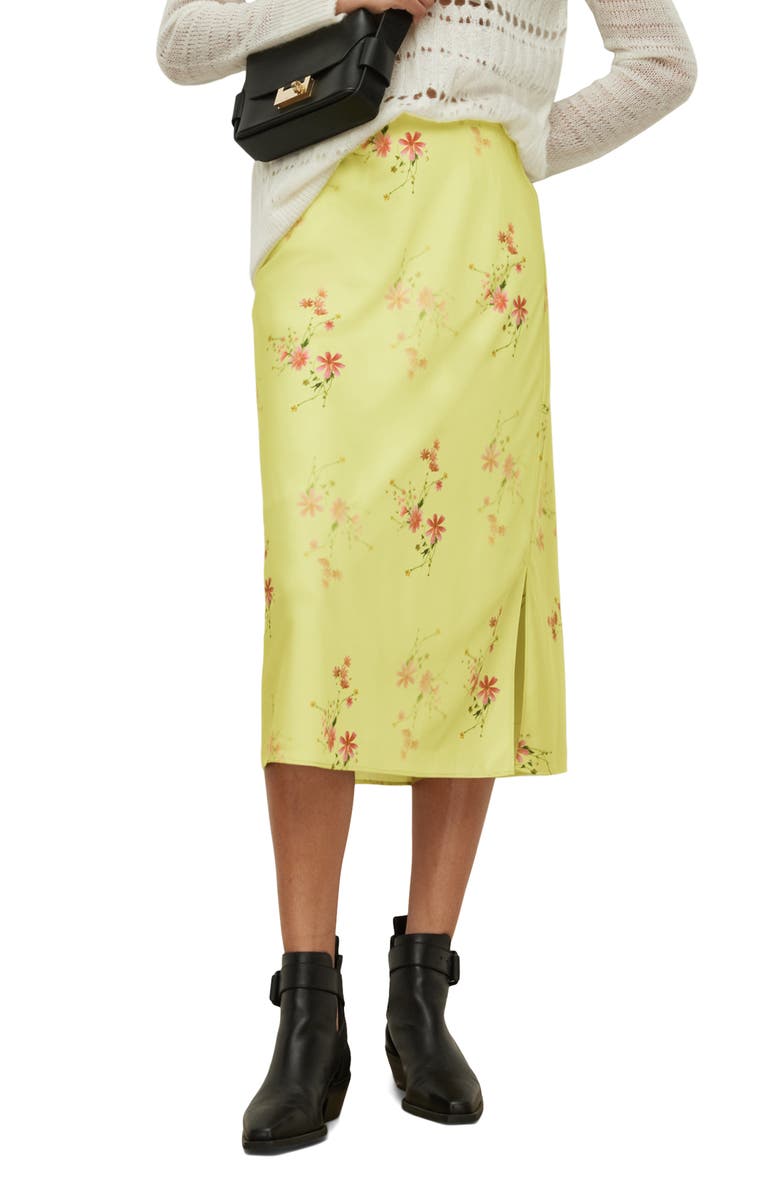 AllSaints Raya Solanio Midi Skirt, Main, color,