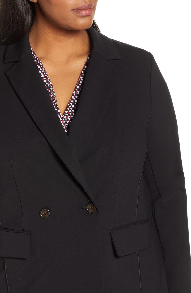 ELOQUII 9-to-5 Double Breasted Stretch Blazer, Alternate, color,