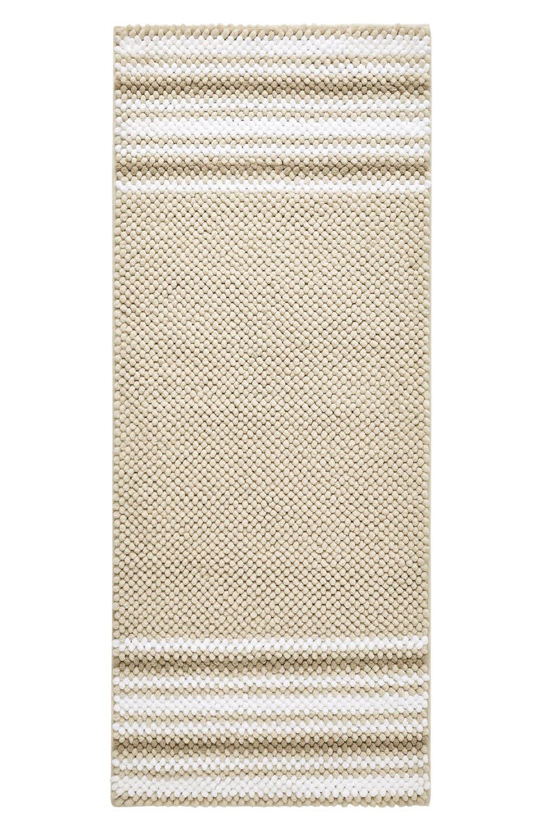 VCNY HOME Aiden Stripe Jacquard Runner Bath Rug, Main, color, Taupe