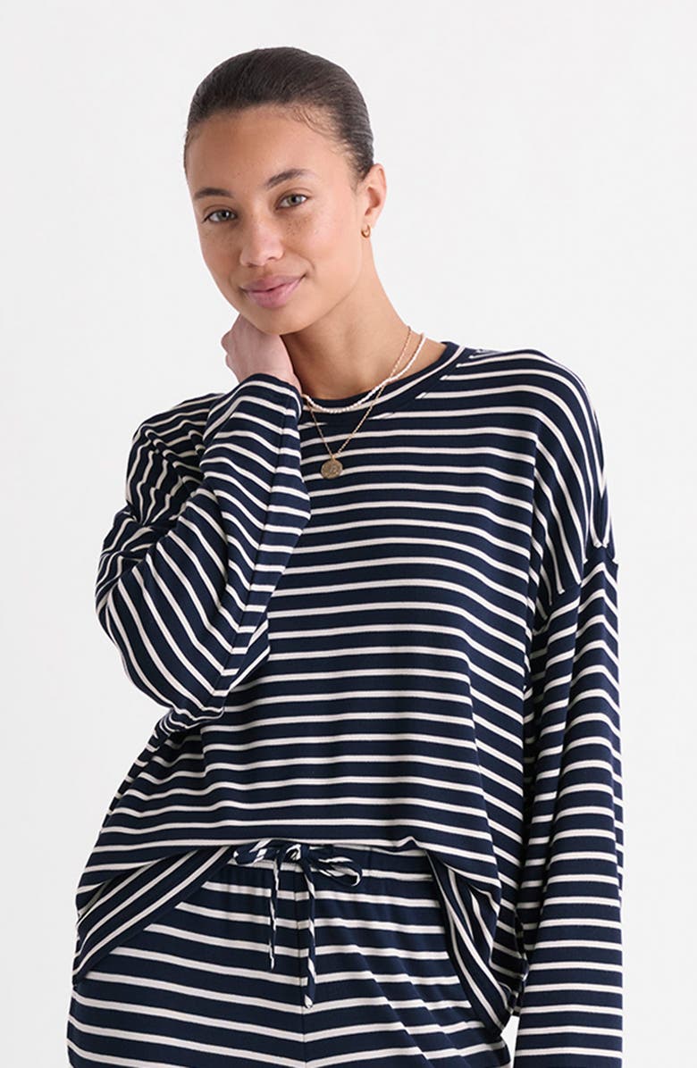 vineyard vines Stripe Dreamcloth Top, Alternate, color, Stripe Nautical Navy