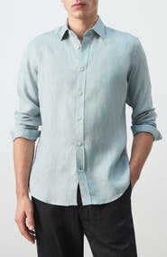 MANGO x Casper Ruud Regular Fit Linen Button-Up Shirt