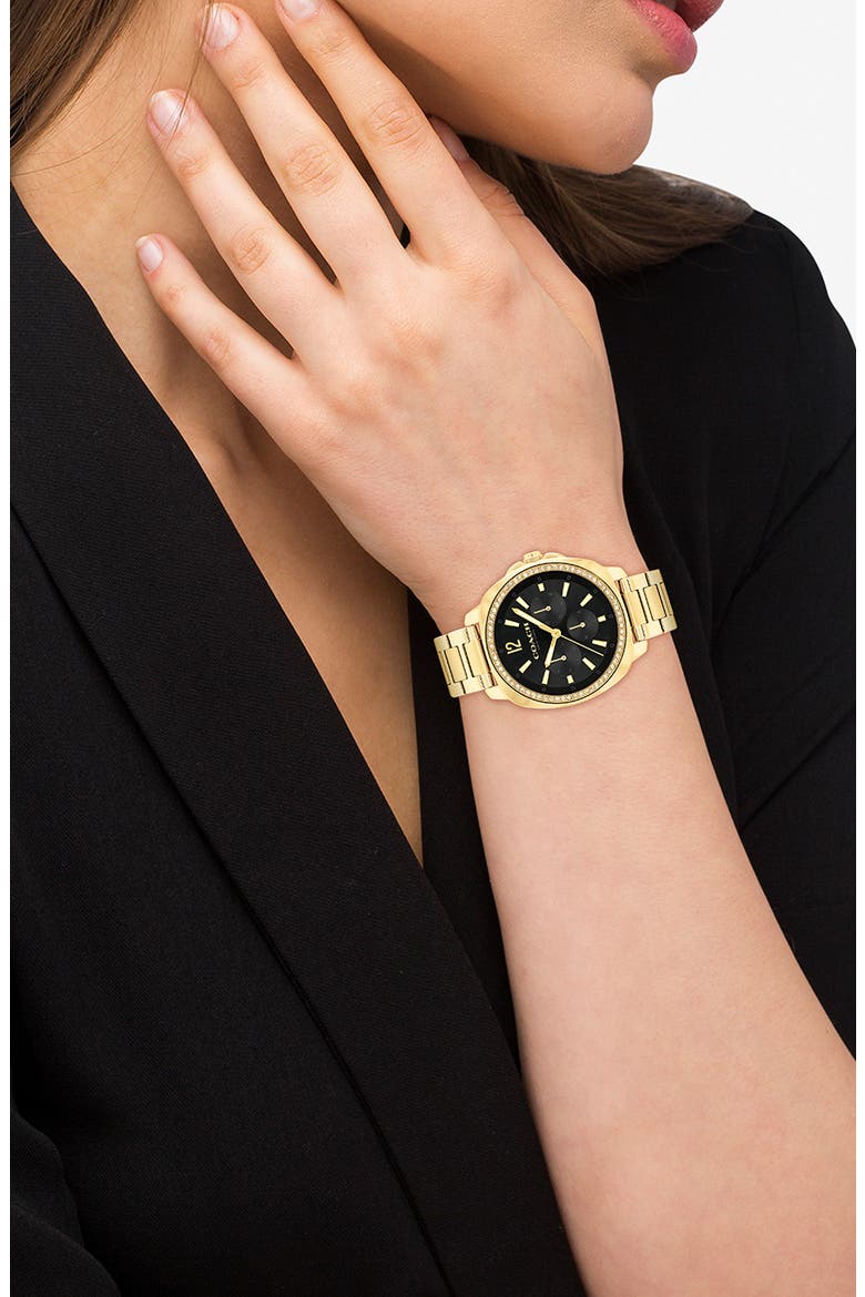 Kitt Bracelet Watch, 38mm, Alternate, color, BLACK