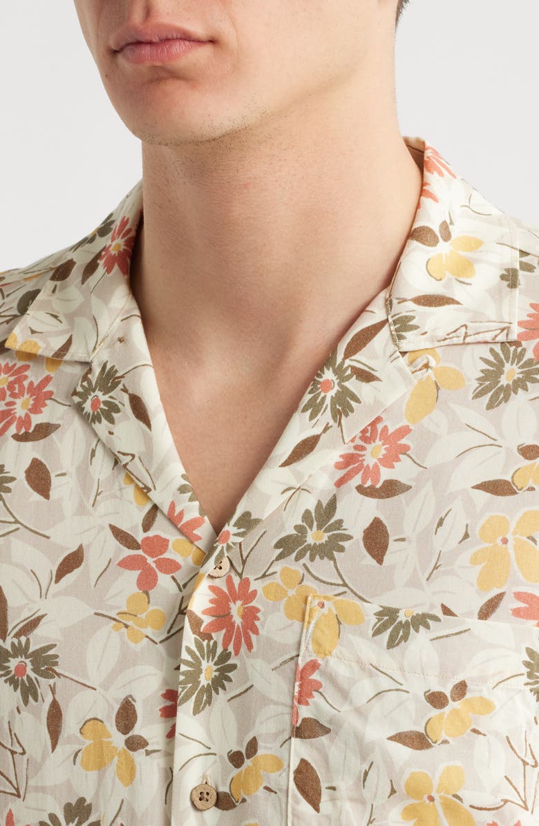 Faherty Kona Floral Camp Shirt, Alternate, color, Oakwood Lakes Floral